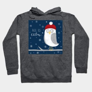 All is Calm Owl Hoodie